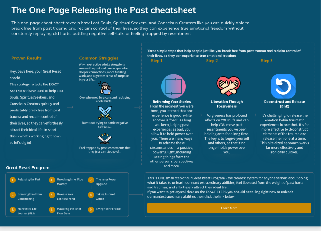 Module 1 - The Great Reset - Release the Pasr